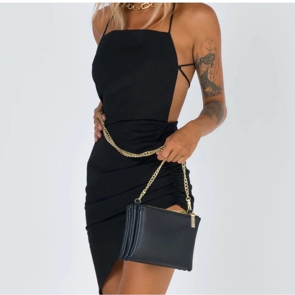 The Vivian Dress - Lioness Princess Polly black size 6 NWT - Picture 2 of 7